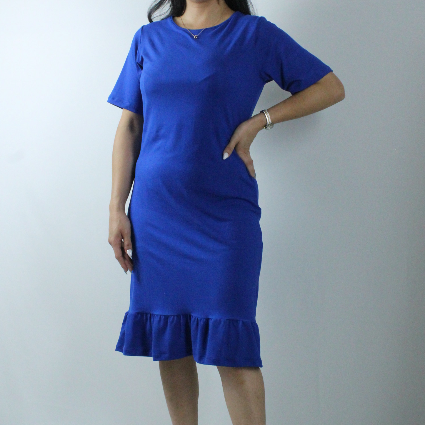 Ruffle curves Royal Blue