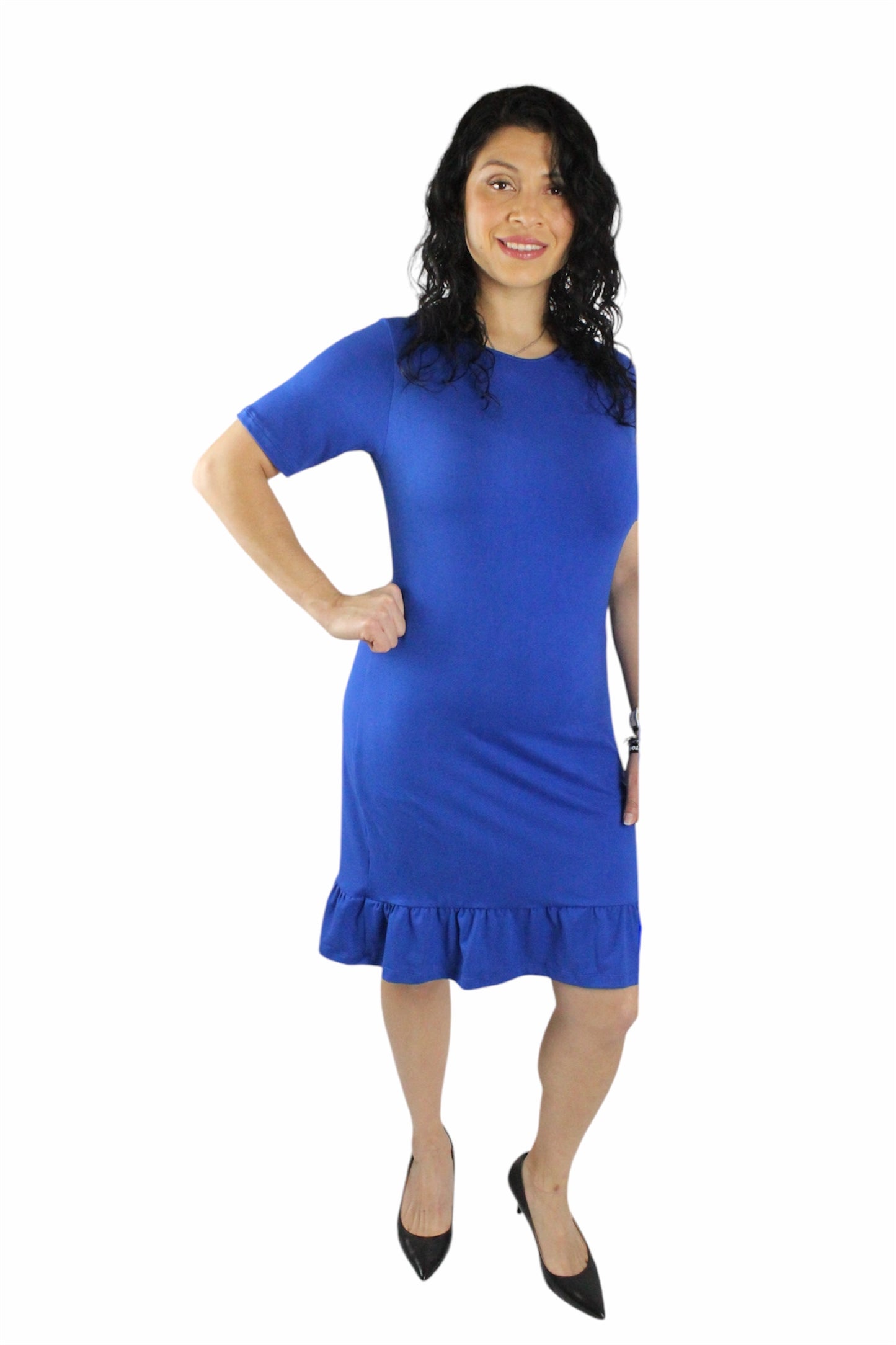 Ruffle curves Royal Blue